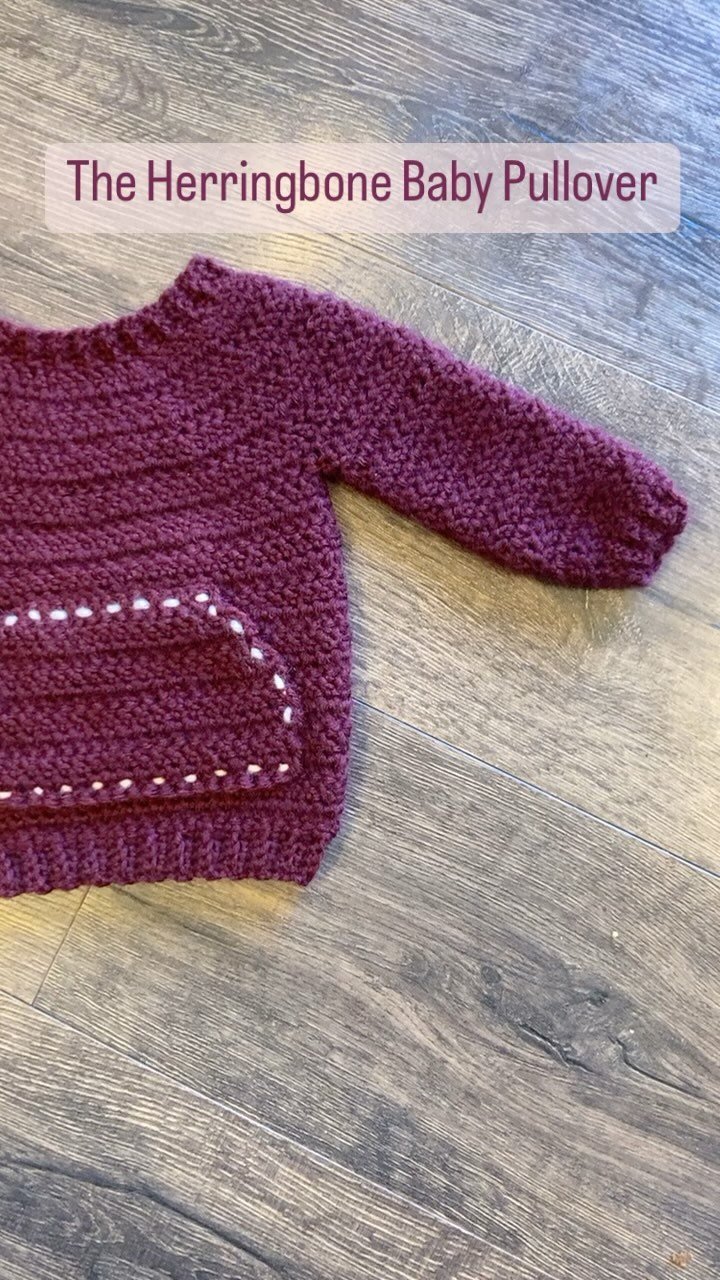 TESTERS NEEDED! The Herringbone Baby Pullover is read to be tested! Click the link in my bio to fill out the form and apply. 😊